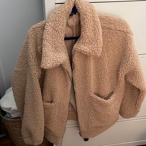 Camel Short Teddy coat